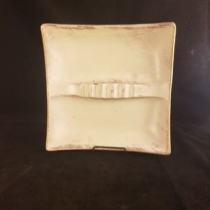 Vintage Royal Haeger Gold Tweed Ashtray 10.5" Square